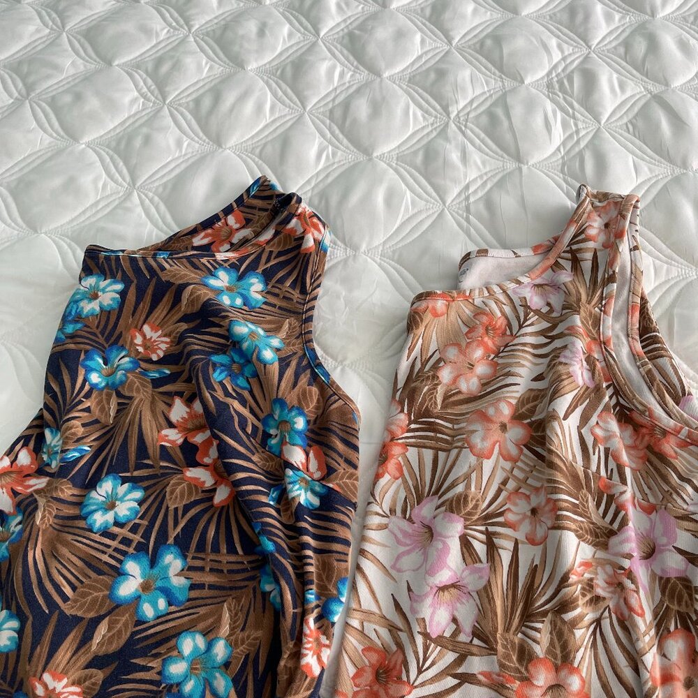 Lands' End Tropical Bundle Tank Tops Size 2X